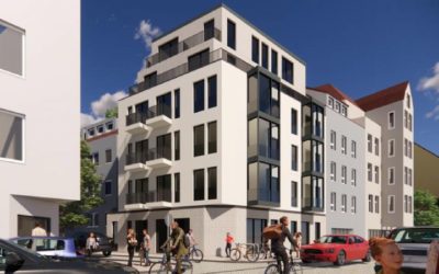 Studentenwohnungen und Gewerbe im Viertel